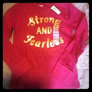 BNWT GIRLS OLD NAVY WAFFLE LONG SLEEVE SHIRT LARGE